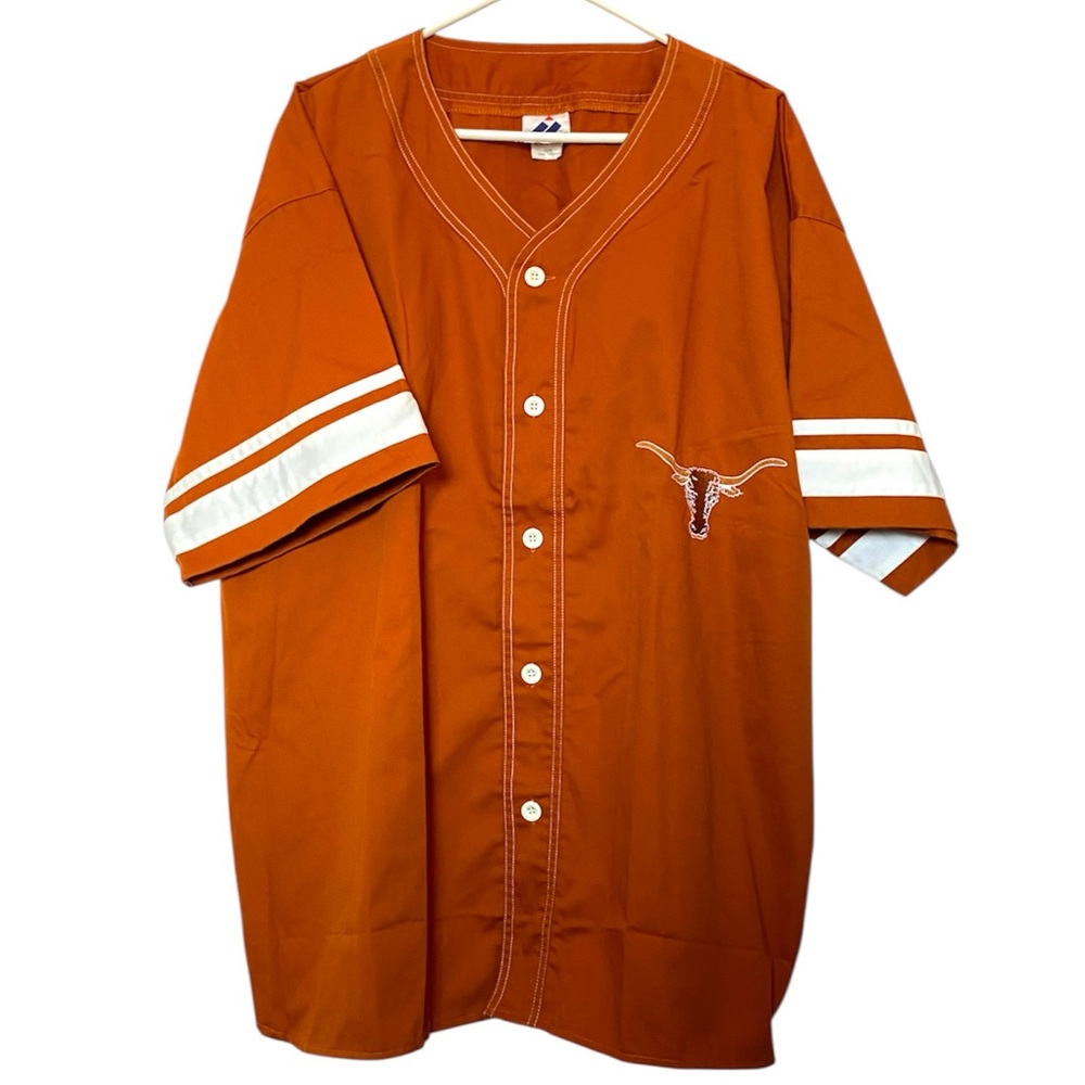 UNIVERSITY OF TEXAS LONGHORNS BURNT ORANGE XL APEX ONE BASEBALL COLLECTOR JERSEY